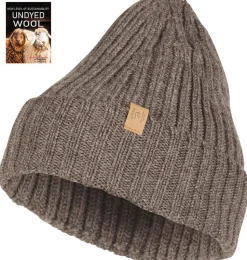 NLS RIB HAT, 100% OFÄRGAD ULL — NUTMEG