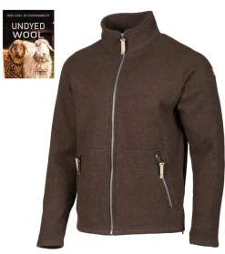 NLS SAP FULL ZIP, 100% OFÄRGAD ULL — COFFEE BEAN