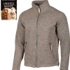 NLS SAP FULL ZIP, 100% OFÄRGAD ULL — NUTMEG