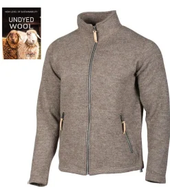 NLS SAP FULL ZIP, 100% OFÄRGAD ULL — NUTMEG