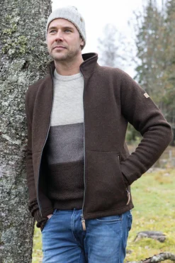 NLS SAP FULL ZIP, 100% OFÄRGAD ULL — BIRCH
