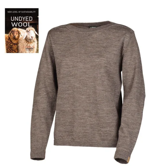 NLS TUNABO, 100% OFÄRGAD ULL — NUTMEG