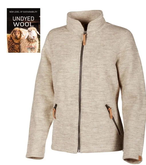 NLS TWIG FULL ZIP, 100% OFÄRGAD ULL — BIRCH
