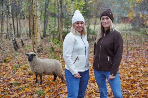 NLS TWIG FULL ZIP, 100% OFÄRGAD ULL — NATURAL WHITE