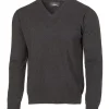 PD V-NECK MALE — GRAPHITE MARL