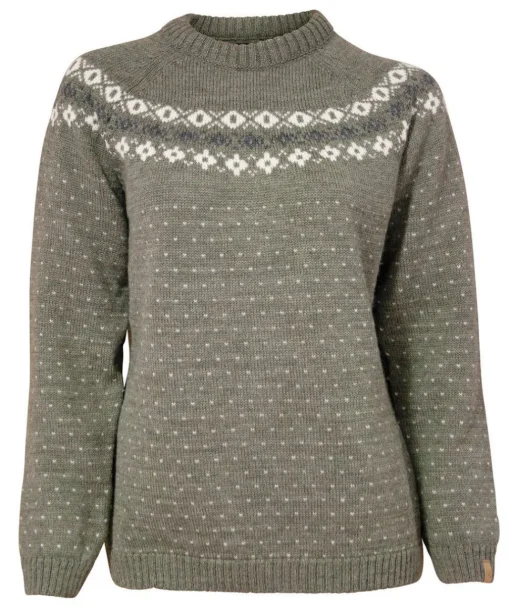 SIRE CREWNECK, 100% ULL — LICHEN GREEN