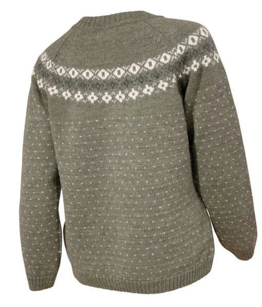 SIRE CREWNECK, 100% ULL — LICHEN GREEN
