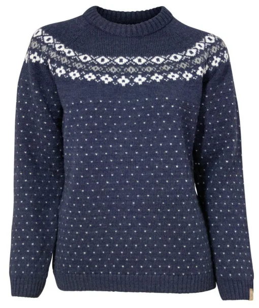 SIRE CREWNECK, 100% ULL — LIGHT NAVY