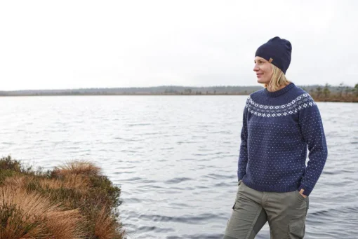 SIRE CREWNECK, 100% ULL — LIGHT NAVY