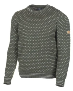 SVERRE CREWNECK, 100% ULL — LODEN GREEN