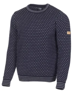 SVERRE CREWNECK, 100% ULL — NAVY