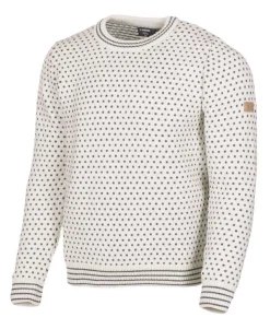SVERRE CREWNECK, 100% ULL — OFF WHITE
