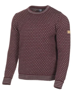 SVERRE CREWNECK, 100% ULL — RUBY WINE