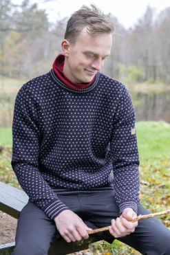 SVERRE CREWNECK, 100% ULL — RUBY WINE