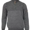 SVERRE HALF ZIP, 100% ULL — GREY