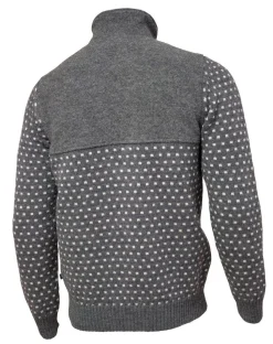 SVERRE HALF ZIP, 100% ULL — GREY
