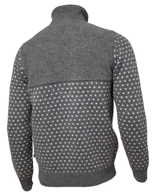 SVERRE HALF ZIP, 100% ULL — GREY