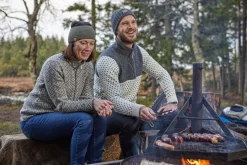 SVERRE HALF ZIP, 100% ULL — OFF WHITE