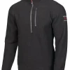 TRILLE HALF ZIP, 98% ULL — BLACK
