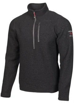 TRILLE HALF ZIP, 98% ULL — BLACK