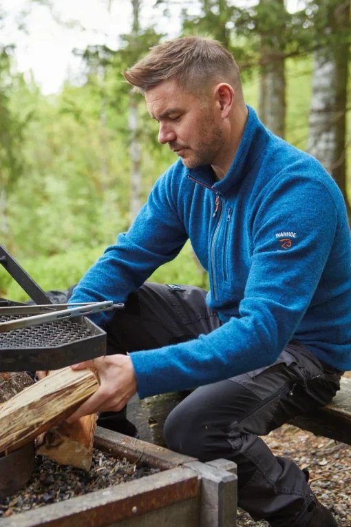 TRILLE HALF ZIP, 98% ULL — ELECTRIC BLUE