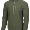 TRILLE HALF ZIP, 98% ULL — LODEN GREEN