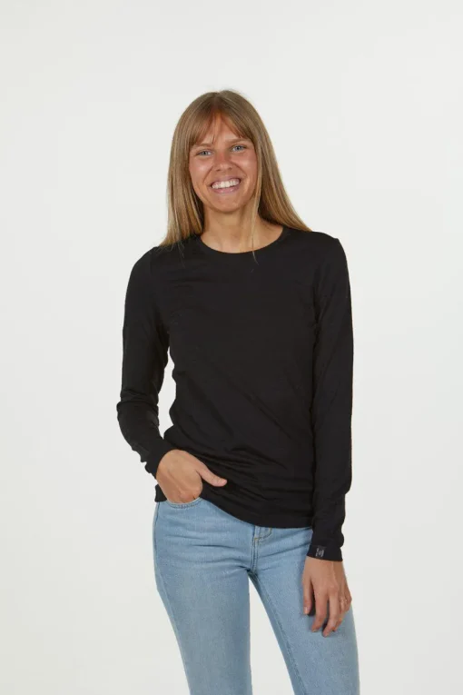 UNDERWOOL MERINO LONG SLEEVE — STEELBLUE