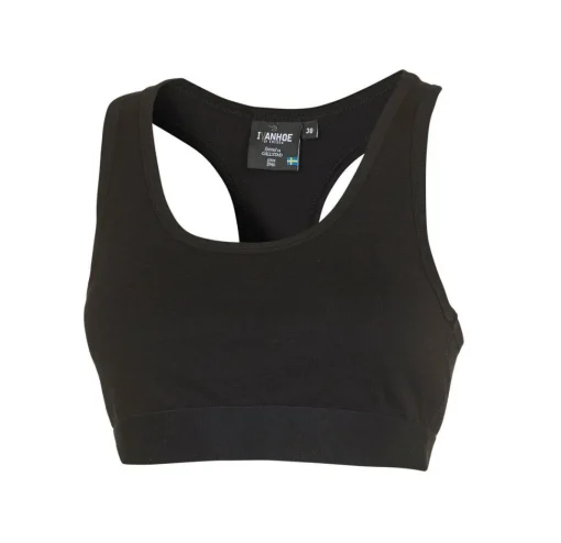 UNDERWOOL WOOL BRA — BLACK