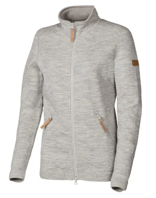 VANJA FULL ZIP, 69% ULL — LIGHT SILVER GREY