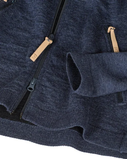 VANJA FULL ZIP, 69% ULL — LIGHT NAVY
