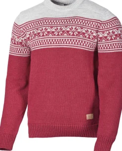 VIDAR CREWNECK, 100% ULL — DEEP RED