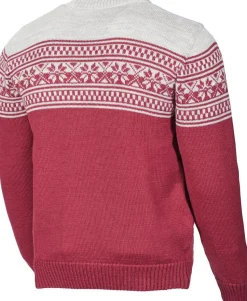VIDAR CREWNECK, 100% ULL — DEEP RED