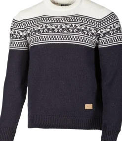 VIDAR CREWNECK, 100% ULL — NAVY