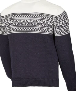 VIDAR CREWNECK, 100% ULL — NAVY
