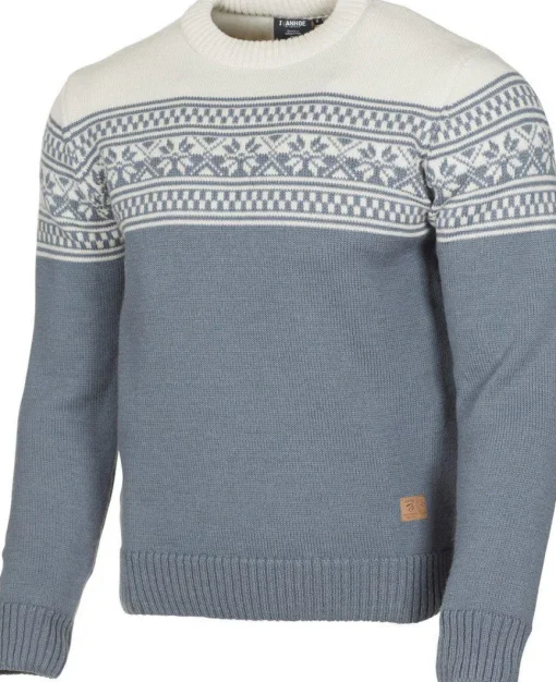 VIDAR CREWNECK, 100% ULL — ZEN BLUE