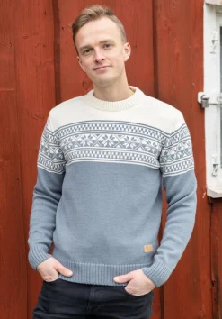 VIDAR CREWNECK, 100% ULL — ZEN BLUE