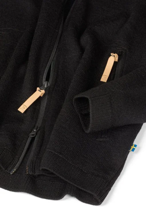 VOLMAR FULL ZIP, 69% ULL — BLACK