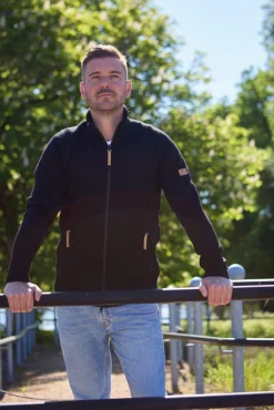 VOLMAR FULL ZIP, 69% ULL — GREY