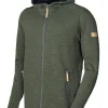 VOLMAR FULL ZIP, 69% ULL — LODEN GREEN