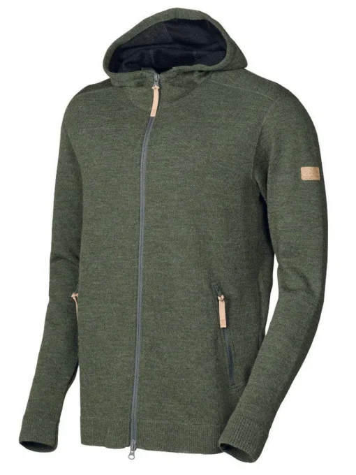 VOLMAR FULL ZIP, 69% ULL — LODEN GREEN