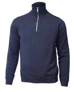 WILFRED WINDBREAKER, 100% EXTRA FINE MERINOULL — NAVY
