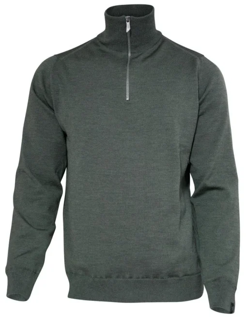 WILFRED WINDBREAKER, 100% EXTRA FINE MERINOULL — RIFLE GREEN
