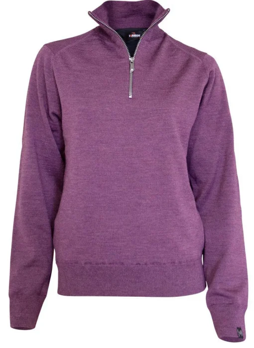 WILMA WINDBREAKER, 100% EXTRA FINE MERINOULL — PURPLE