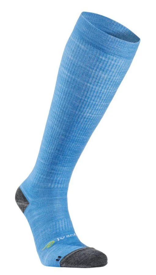 WOOL SOCK COMPRESSION — ICE BLUE MARL