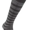 WOOL SOCK COMPRESSION STRIPE — BLACK