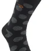 WOOL SOCK DOT — BLACK