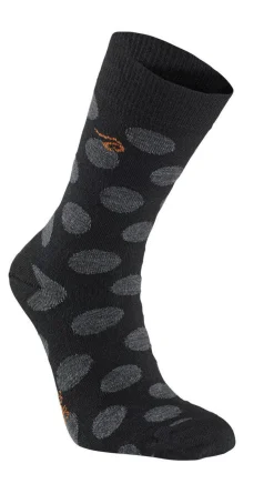 WOOL SOCK DOT — BLACK