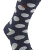 WOOL SOCK DOT — LIGHT NAVY