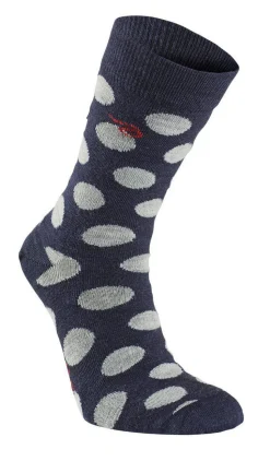 WOOL SOCK DOT — LIGHT NAVY