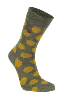 WOOL SOCK DOT — LODEN GREEN